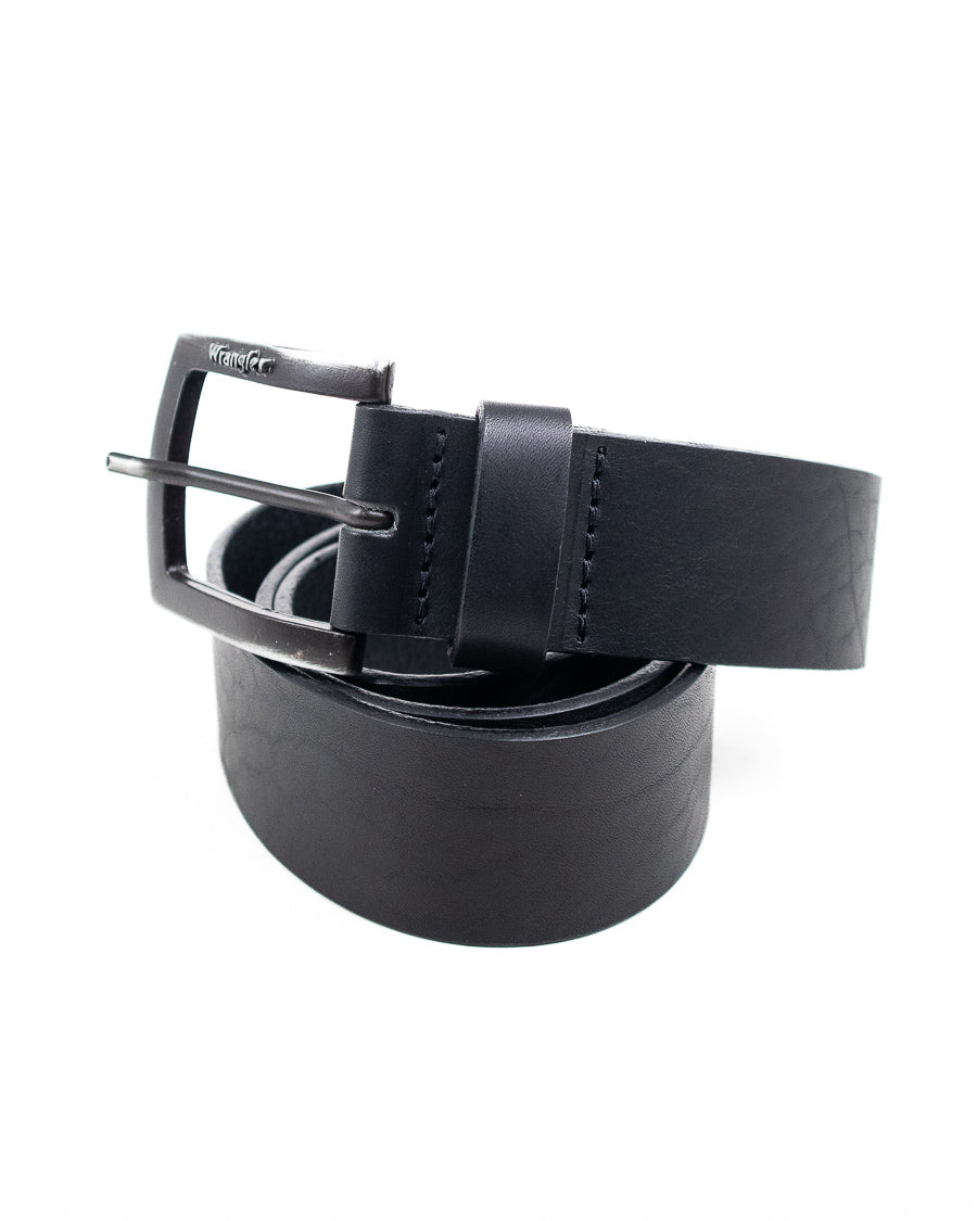 Wrangler - Läderbälte Svart - Kabel Buckle