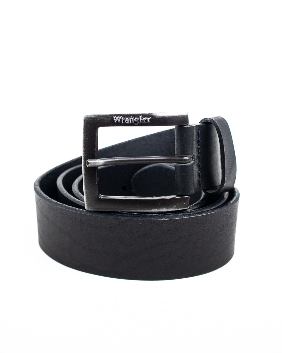 Wrangler - Läderbälte Svart - Kabel Buckle