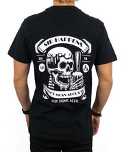 Jernhest Sip Happens Tee - Herr-T-shirt med Dödskalletryck