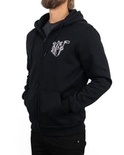 Jernhest Kickstart My Heart Hoodie - Svart Zip-Hoodie med Grafiskt Tryck