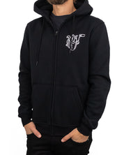 Jernhest Kickstart My Heart Hoodie - Svart Zip-Hoodie med Grafiskt Tryck