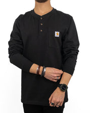 Carhartt - Henley T-shirt Svart - Pocket Henley