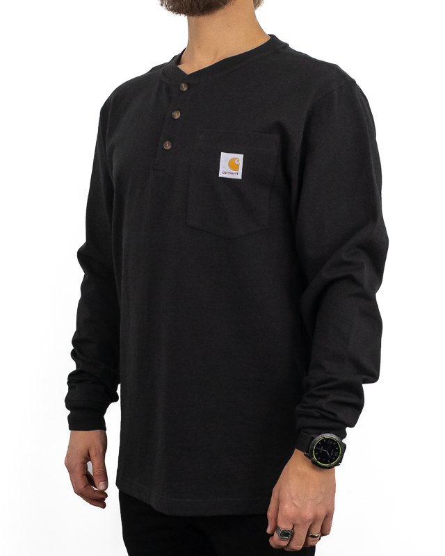 Carhartt - Henley T-shirt Svart - Pocket Henley