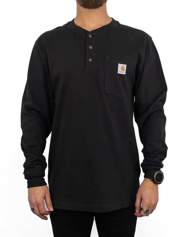 Carhartt - Henley T-shirt Svart - Pocket Henley
