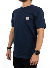Carhartt - T-shirt med ficka mörkblå - K87 Pocket
