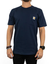 Carhartt - T-shirt med ficka mörkblå - K87 Pocket