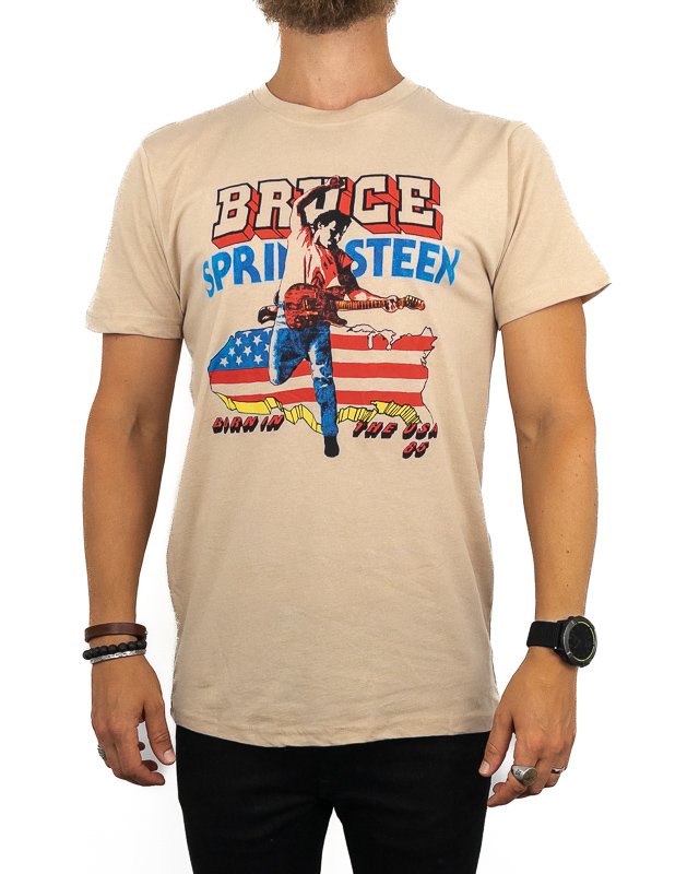 Band Tee - Bruce Springsteen T-Shirt - Born in The USA '85 - Sand