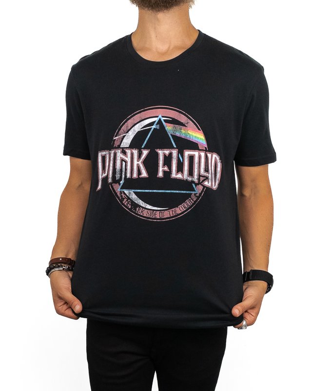 Band Tee - Pink Floyd T-Shirt - Dark Side of the Moon - Svart