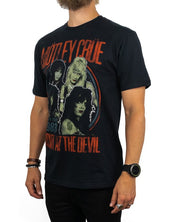 Band Tee - Motley Crue T-Shirt - Vintage World Tour Devil - Svart