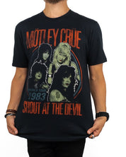 Band Tee - Motley Crue T-Shirt - Vintage World Tour Devil - Svart