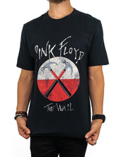 Band Tee - Pink Floyd T-Shirt - The Wall Hammers Logo - Svart