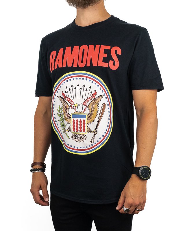 Band Tee - Ramones T-Shirt - Full Colour Seal - Black
