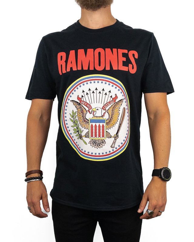 Band Tee - Ramones T-Shirt - Full Colour Seal - Black