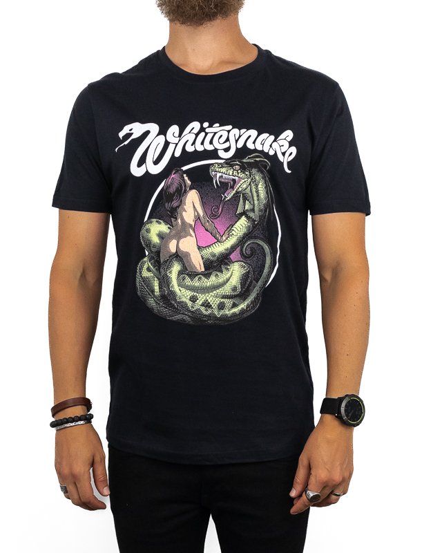 Band Tee - Whitesnake T-Shirt - Love Hunter - Svart