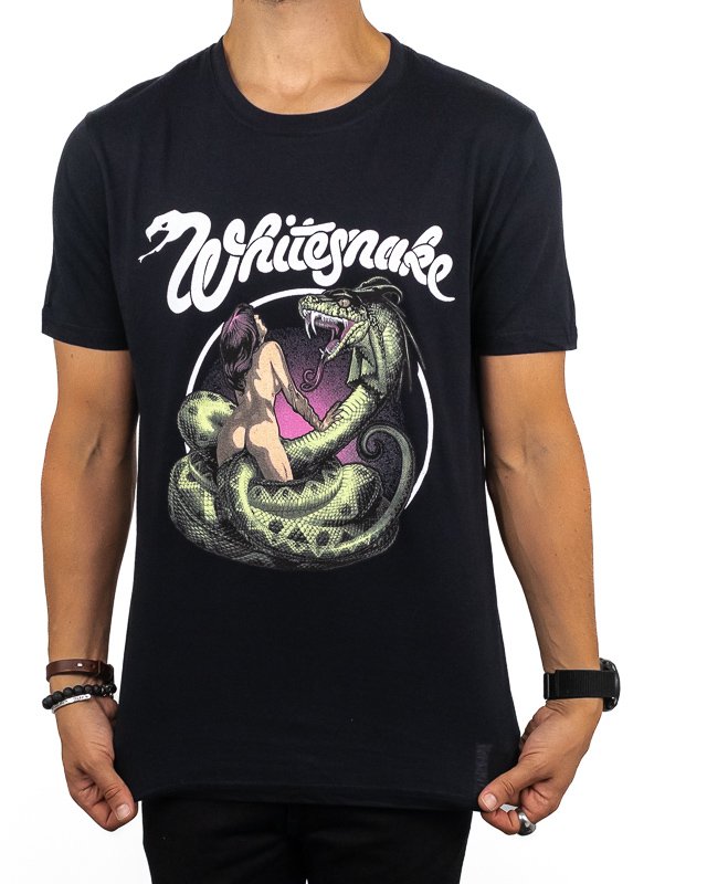Band Tee - Whitesnake T-Shirt - Love Hunter - Svart