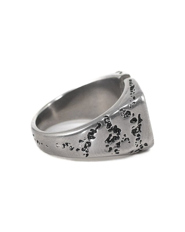 Jernhest - Hovs Ring - Silver - Ring med Kolmårdsmarmor