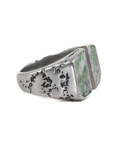 Jernhest - Hovs Ring - Silver - Ring med Kolmårdsmarmor