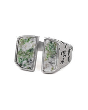 Jernhest - Hovs Ring - Silver - Ring med Kolmårdsmarmor