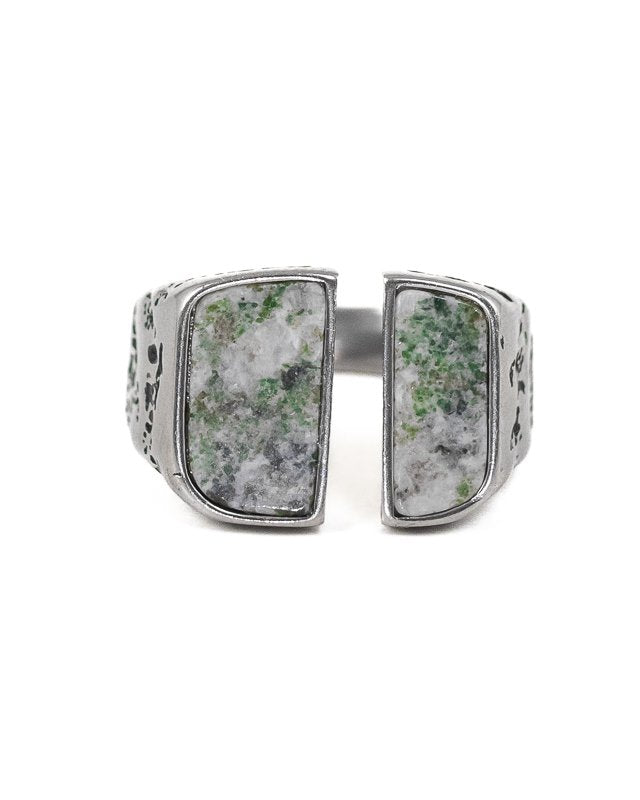 Jernhest - Hovs Ring - Silver - Ring med Kolmårdsmarmor
