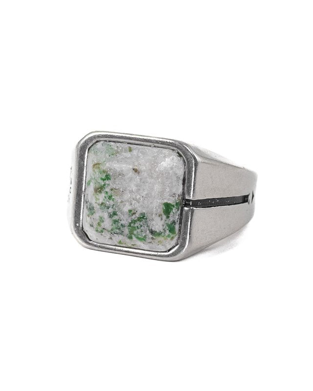 Jernhest - Ljung Ring - Silver - Ring med Kolmårdsmarmor