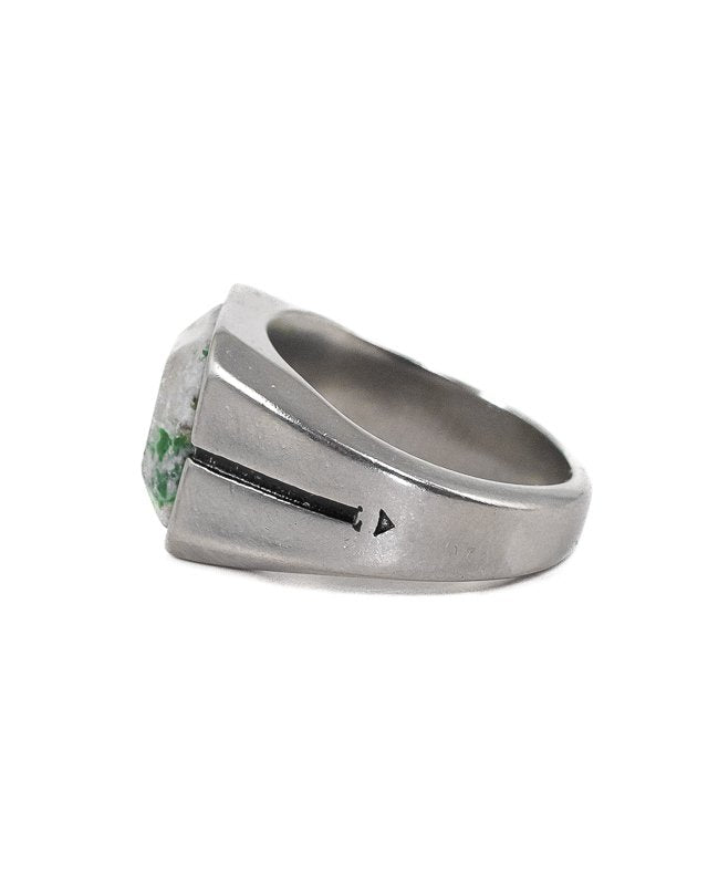 Jernhest - Ljung Ring - Silver - Ring med Kolmårdsmarmor