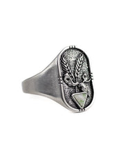 Jernhest - Dvardala Ring - Silver - Ring med Kolmårdsmarmor