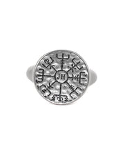Jernhest - Leko Ring - Silver - Vegvisir vintage look