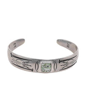 Jernhest - Heda Bangle - Vintage Silver - Armlänk med Kolmårdsmarmor