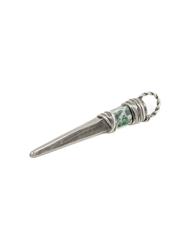 Jernhest - Risa Pendant - Silver - Hängsmycke med Kolmårdsmarmor