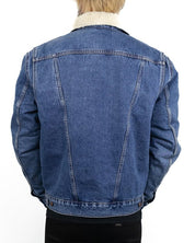 Wrangler - Jeansjacka med Sherpakrage - 124MJ Wranch - Blå
