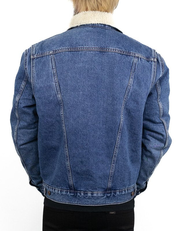 Wrangler - Jeansjacka med Sherpakrage - 124MJ Wranch - Blå