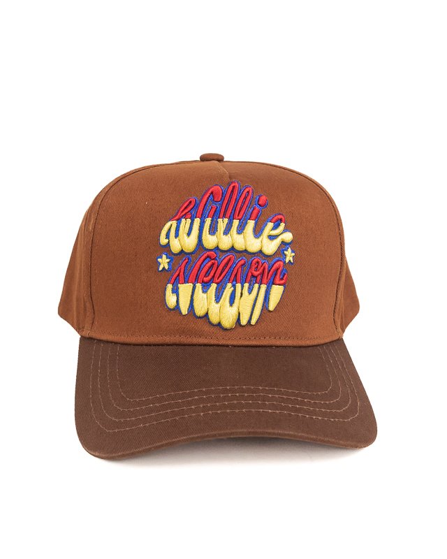 Band Keps - Willie Nelson Emblem Baseball Cap Brown