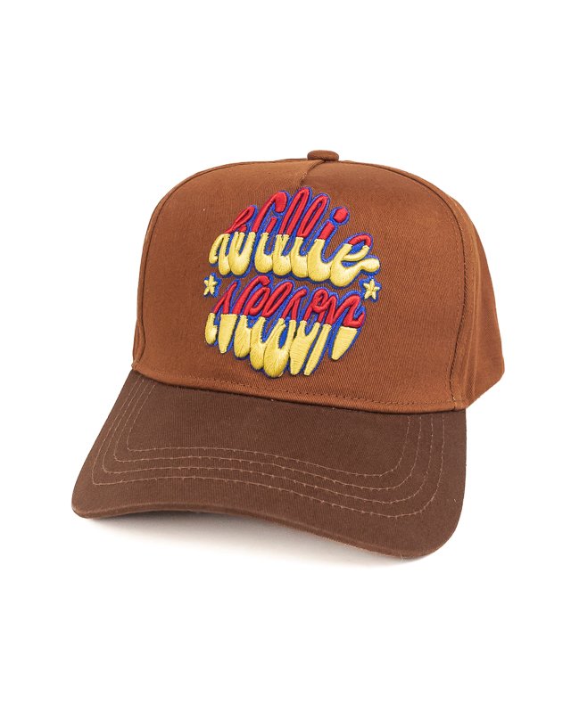 Band Keps - Willie Nelson Emblem Baseball Cap Brown
