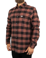 Wrangler - Rutig Skjorta med långa ärmar - 1 PKT - Brun