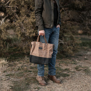 Barebones - Tote marknadsväska - Neelum - Vaxad Canvas - Khaki