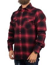 Pike Brothers - Rider Shirt 1952 Western - Nashville - Röd