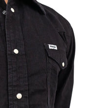 Wrangler - Western jeansskjorta - Svart