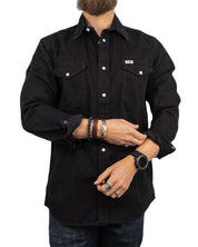 Wrangler - Western jeansskjorta - Svart