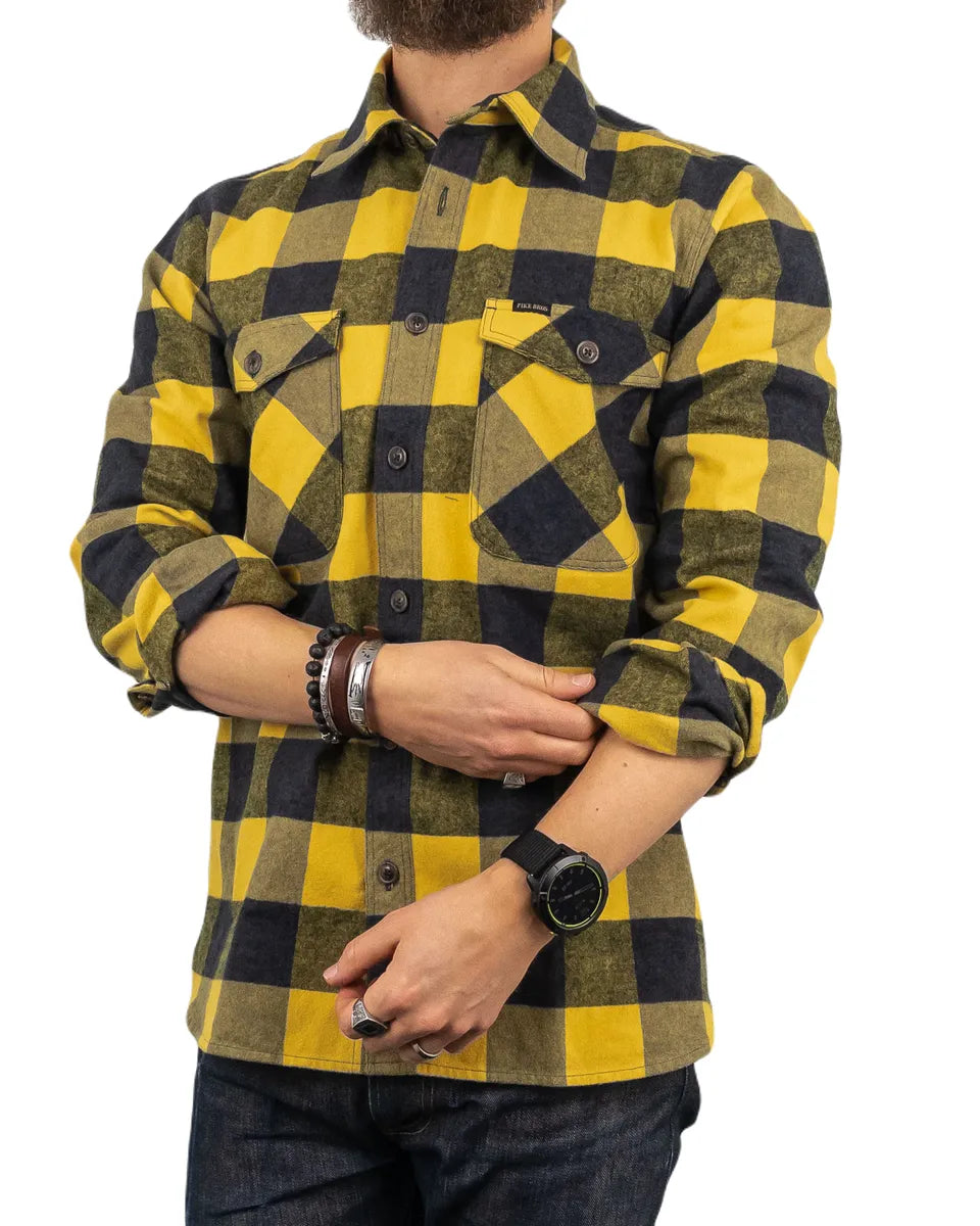 Pike Brothers - Flanellskjorta - 1943 CPO - Gul - Buffalo Yellow