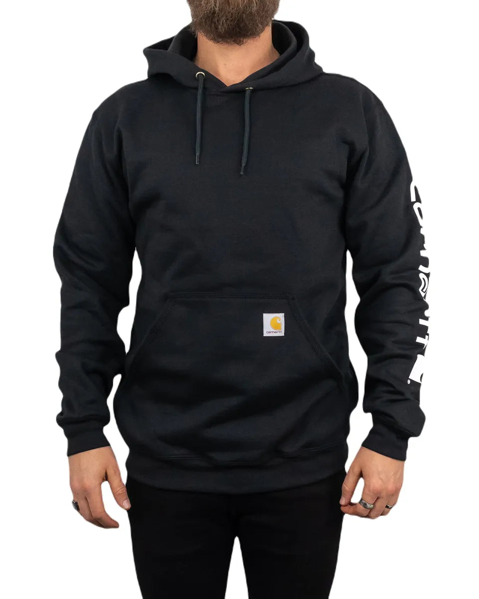 Carhartt - Sleeve logo Hood - Svart