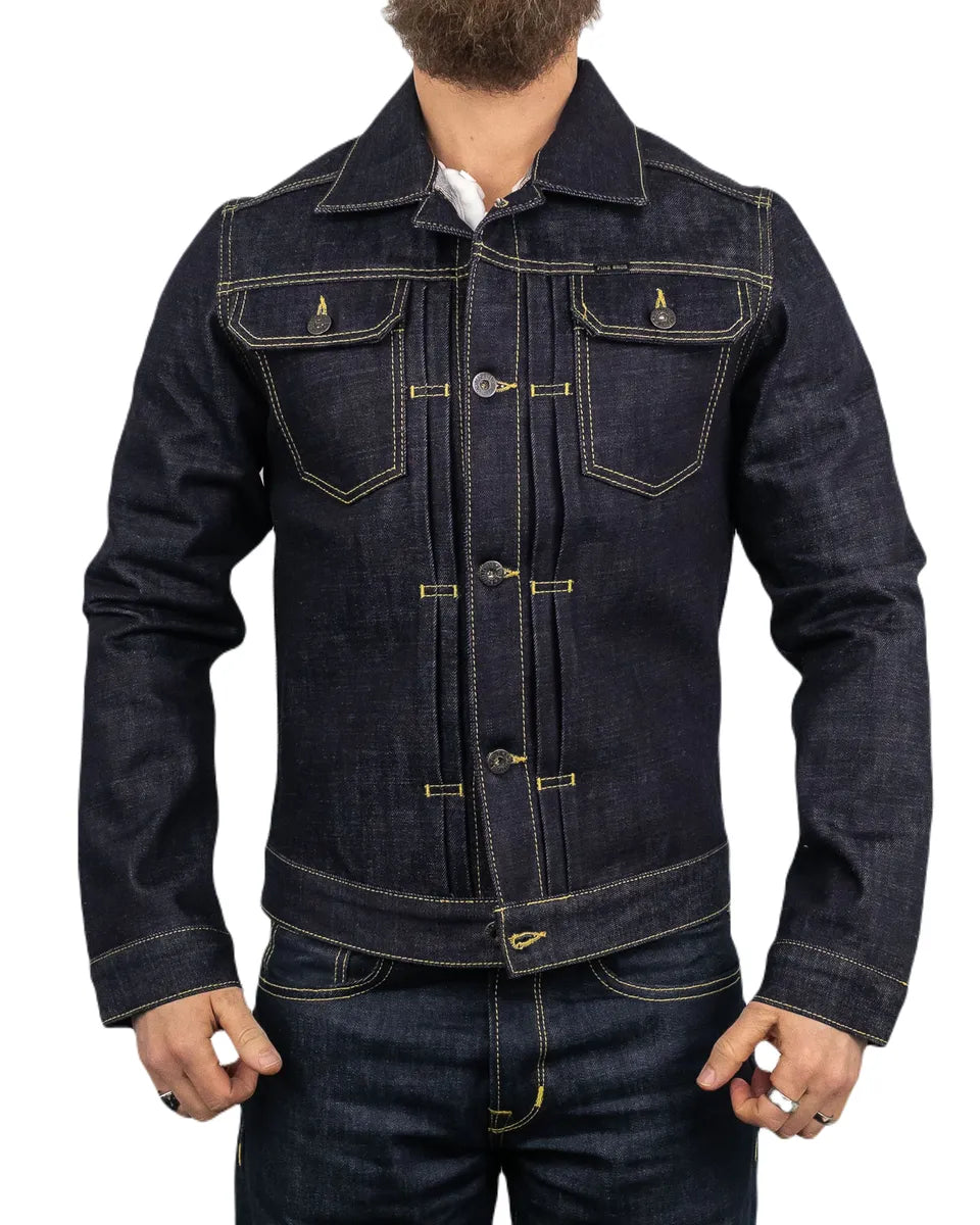 Pike Brothers - Jeansjacka 15Oz 1958 Roamer - Otvättad Indigo