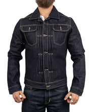 Pike Brothers - Jeansjacka 15Oz 1958 Roamer - Otvättad Indigo