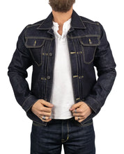 Pike Brothers - Jeansjacka 15Oz 1958 Roamer - Otvättad Indigo