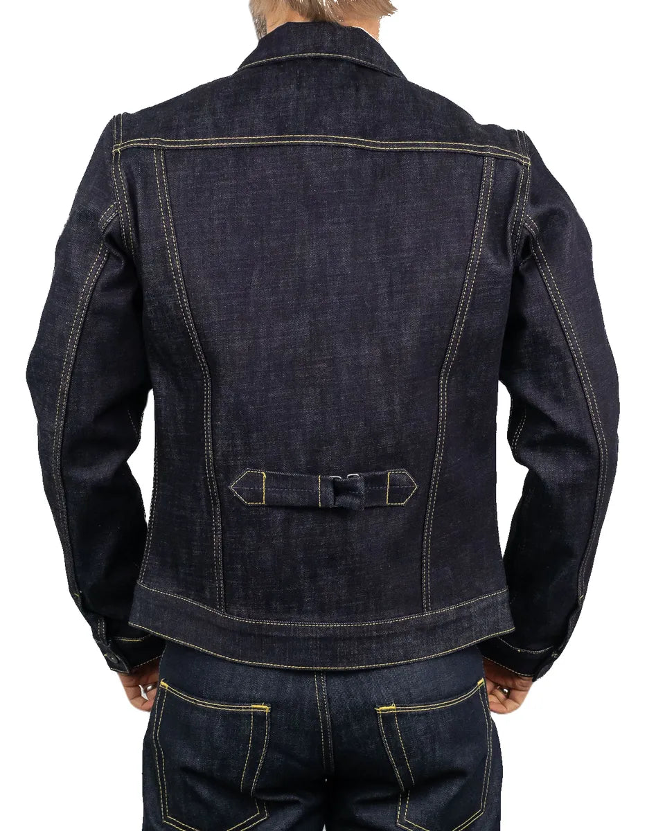 Pike Brothers - Jeansjacka 15Oz 1958 Roamer - Otvättad Indigo