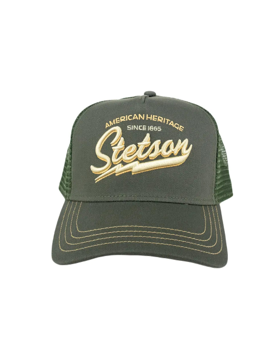 Stetson - American Heritage Trucker keps - Olive