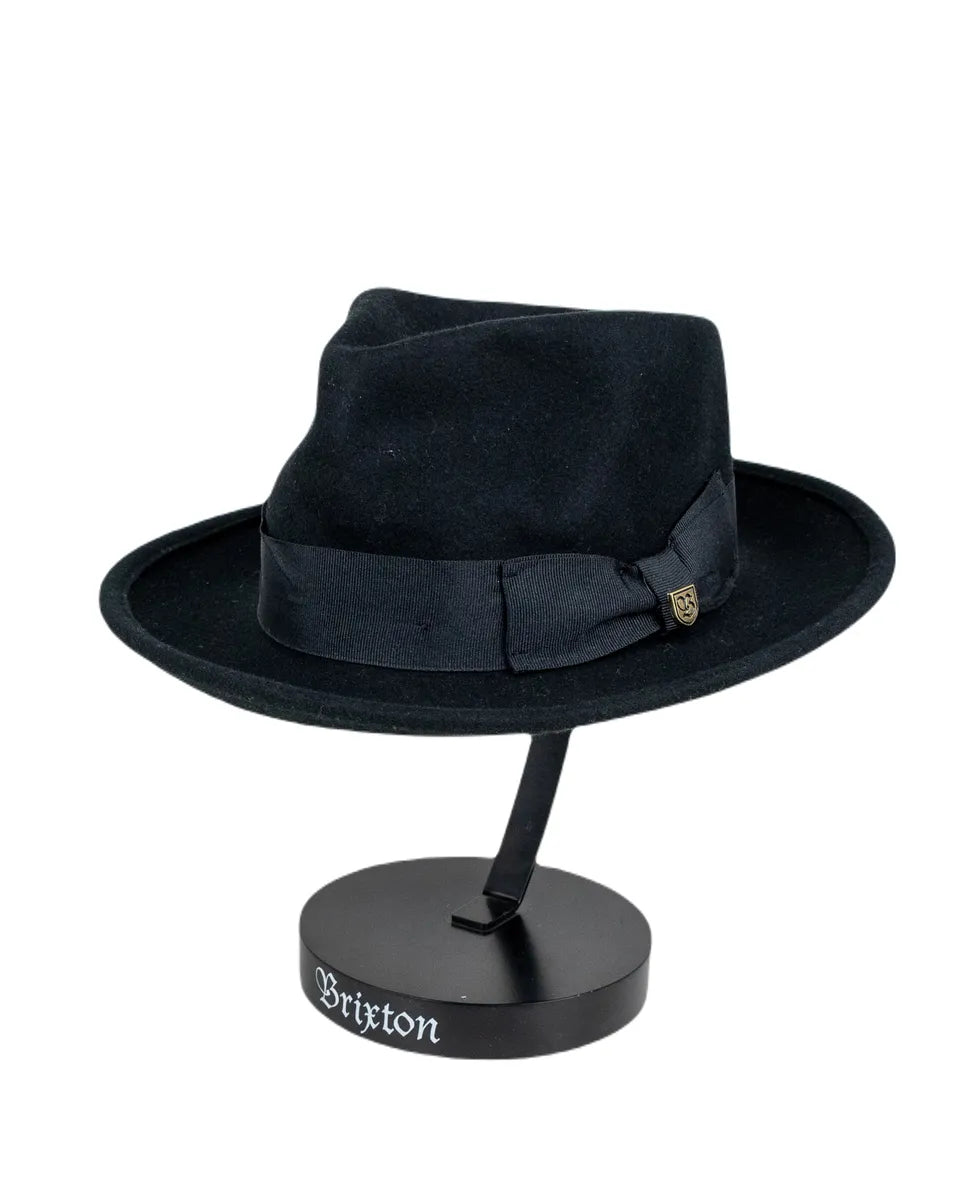 Brixton - Hatt - Swindel Fedora - Svart