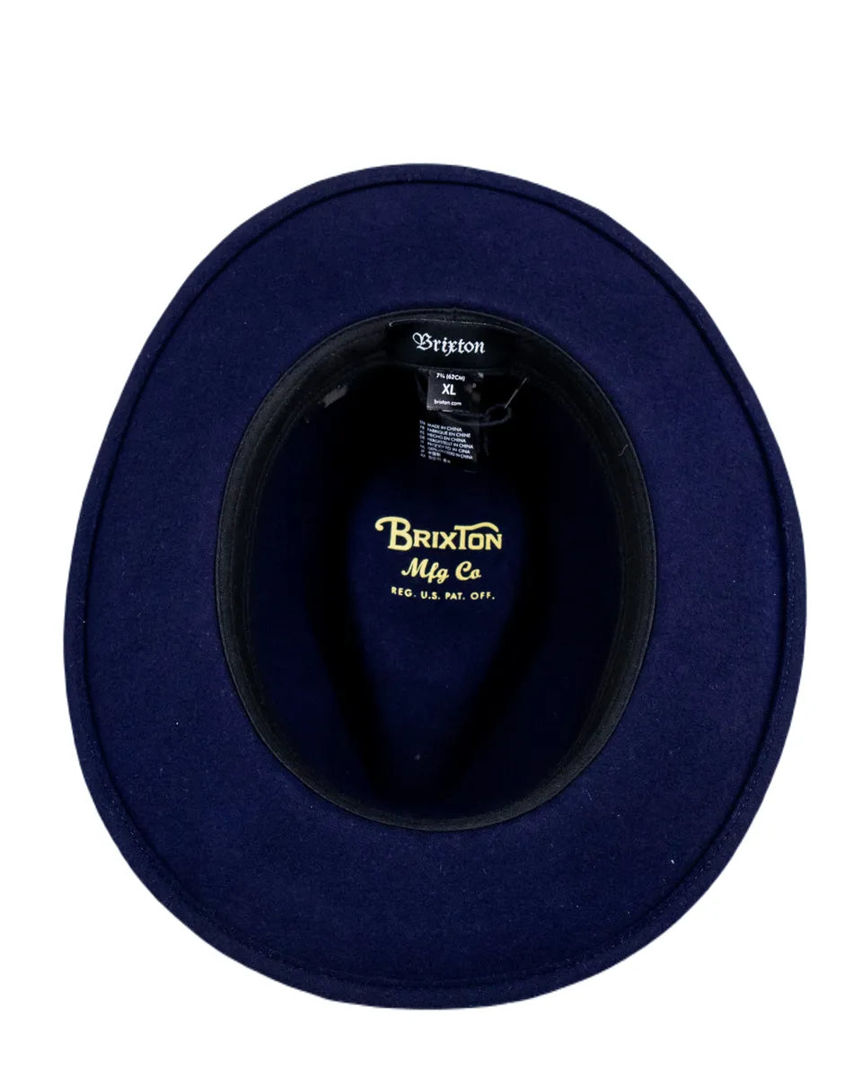 Brixton - Hatt - Messer Fedora - Navyblå
