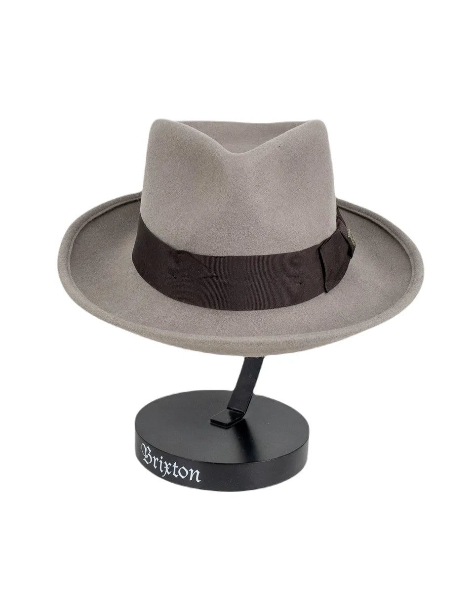 Brixton - Hatt - Swindel Fedora - Ljusgrå