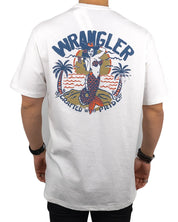Wrangler - Graphic Tee - Ryggtryck sjöjungfru - Off white