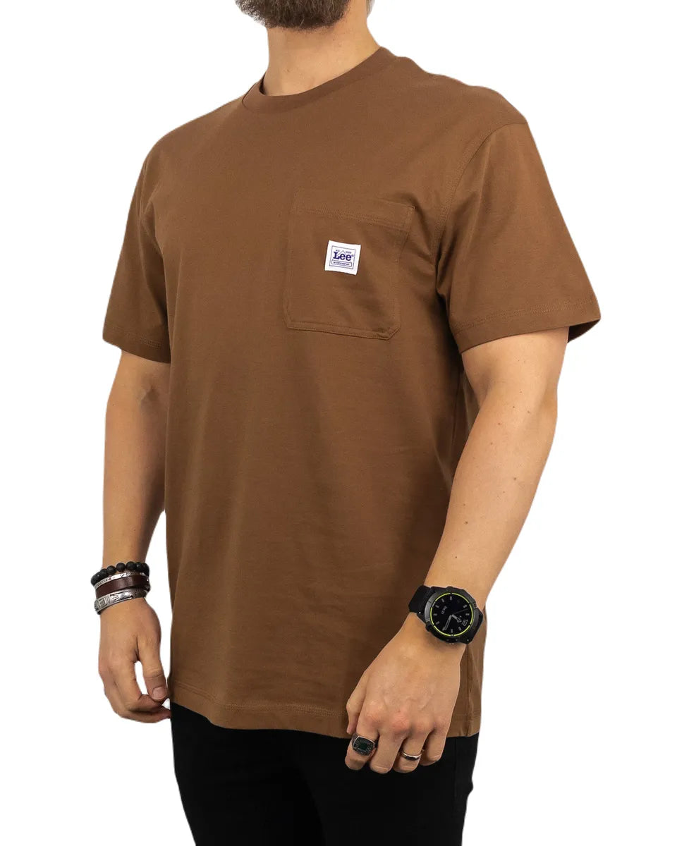 Lee Jeans - Workwear Pocket T-shirt - Brun